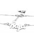 naszyjnik srebrny imię KAJA 3.100g. 925 dł.45-48cm.