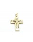 krzyżyk złoty z Panem Jezusem z elementami z białego złota 3.800g. 585 