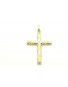 krzyżyk złoty z elementami z białego złota 1.050g. 585 