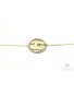 bransoletka złota Chanelka z białymi cyrkoniami 1.800g. 585