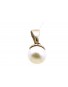 Wisiorek z białego złota z  perłą hodowlaną 1.100g. 585