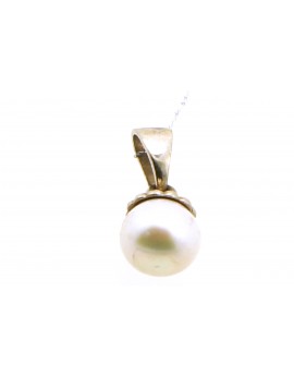 Wisiorek z białego złota z  perłą hodowlaną 1.100g. 585